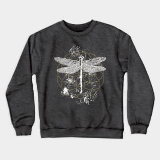 Dragonfly Ornament White Gold Crewneck Sweatshirt